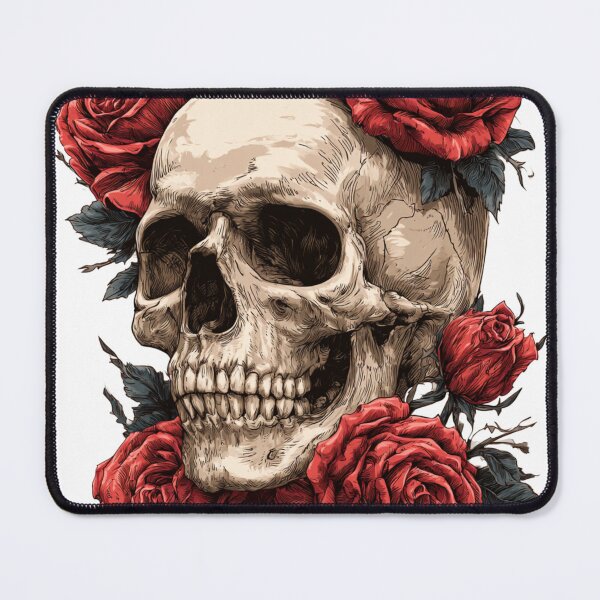 Item preview, Gothic Rose Skull Artwork Tattoo Style Graphic designed and sold by TrendyGalaxy.