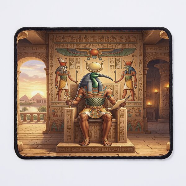 Item preview, Thoth seated in a sunlit Egyptian temple designed and sold by Solomon-Ent-144.