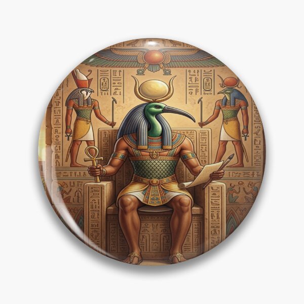 Item preview, Thoth seated in a sunlit Egyptian temple designed and sold by Solomon-Ent-144.