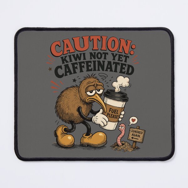 Item preview, Kiwi Not Yet Caffeinated Funny NZ Coffee Design designed and sold by MvuuStudio.