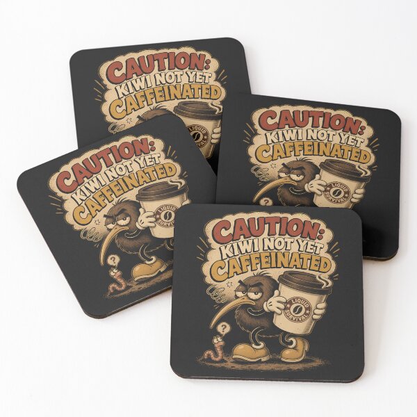 Item preview, Kiwi Not Yet Caffeinated – NZ Coffee Humour designed and sold by MvuuStudio.