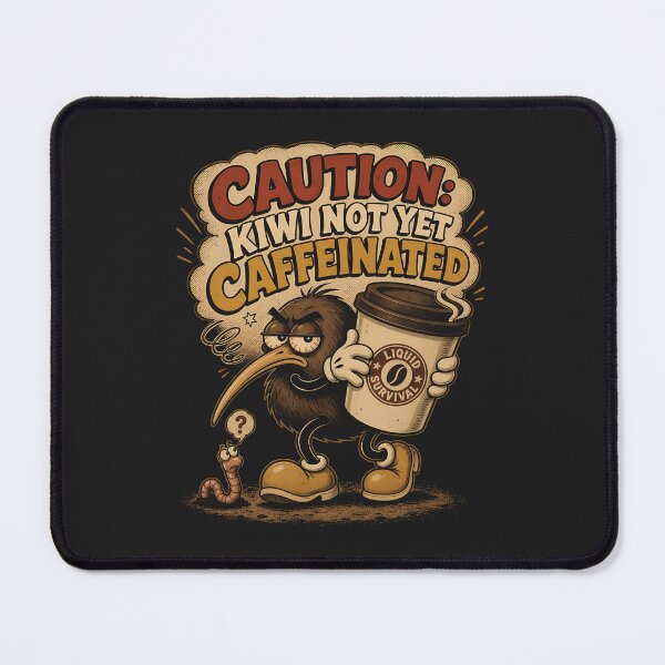 Item preview, Kiwi Not Yet Caffeinated – NZ Coffee Humour designed and sold by MvuuStudio.