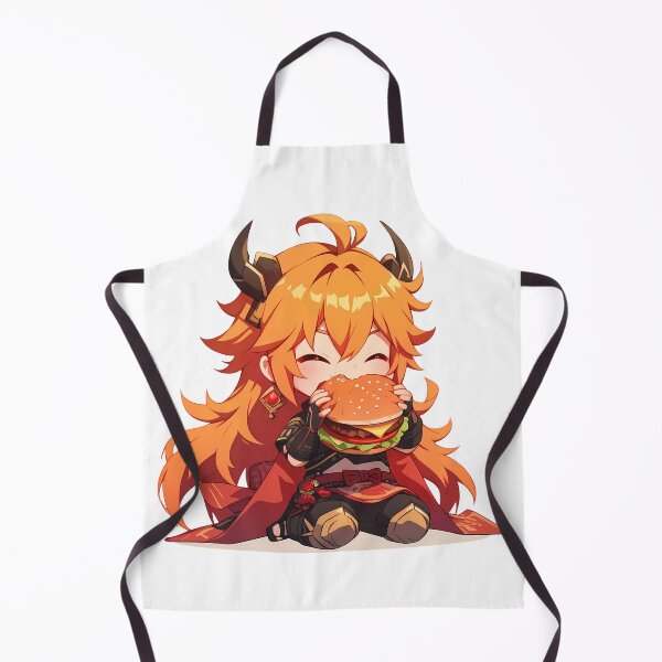 Item preview, Thoma Genshin Impact Chibi Burger Warm Kawaii Smile designed and sold by Dashsopaner.