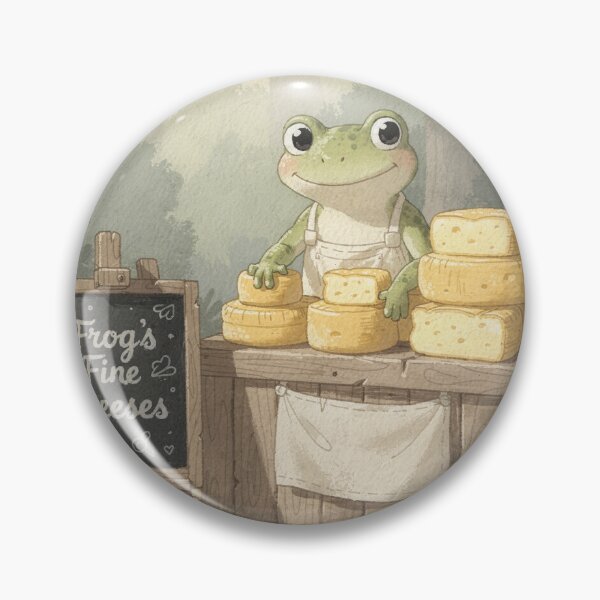 Item preview, Frog Cheesemonger at a Tiny Market Stall Storybook Art designed and sold by PictorialWhimsy.