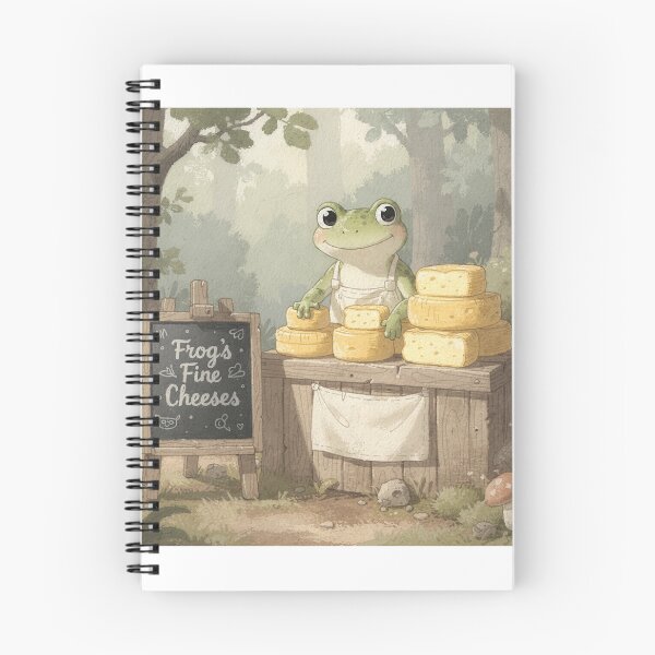 Item preview, Frog Cheesemonger at a Tiny Market Stall Storybook Art designed and sold by PictorialWhimsy.