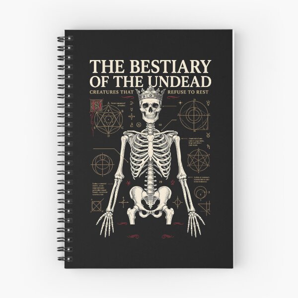 Item preview, The Bestiary Of The Undead - Dark Academia Skeleton Art designed and sold by SplashTastic.