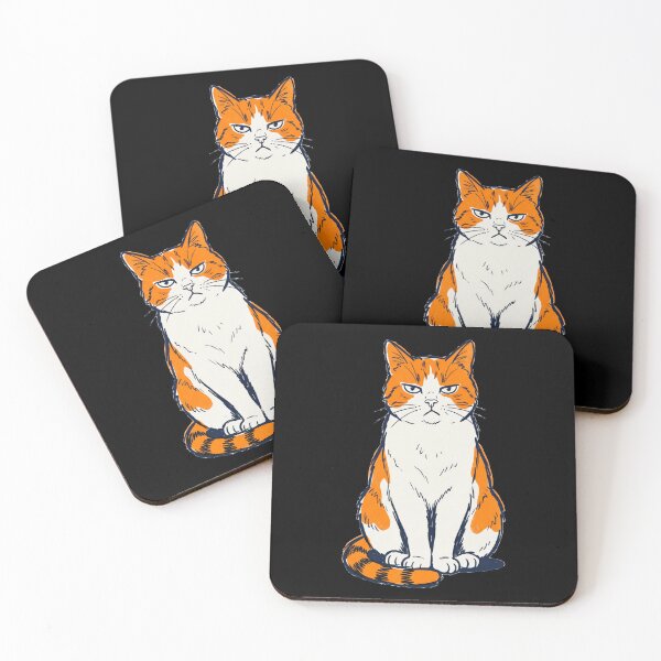 Item preview, Funny Grumpy Ginger Cat Hand Drawn Grumpy Orange Tabby Kitten designed and sold by seven things shop.