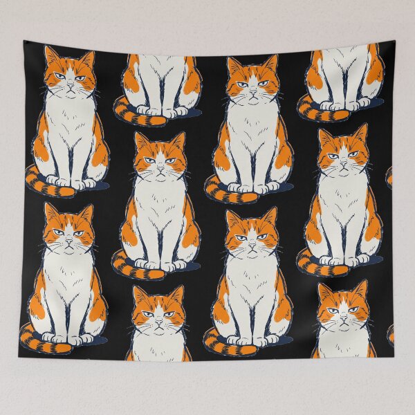 Item preview, Funny Grumpy Ginger Cat Hand Drawn Grumpy Orange Tabby Kitten designed and sold by seven things shop.