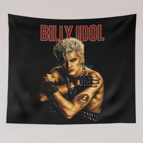 Item preview, Bïlly Idøl Vïntågë Røck T-Shirt | 80s Punk Rëbël Pørtråït Gråphïc Tee designed and sold by johncoris.