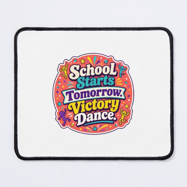 Item preview, School Starts Tomorrow Victory Dance Funny Parent Sticker Back to School Gift designed and sold by RedRubyBubble.