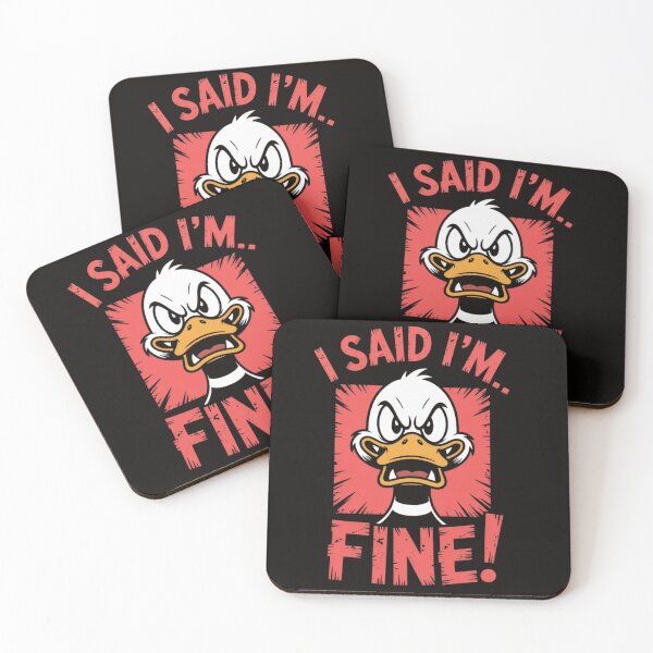 Item preview, I Said I’m Fine Funny Yelling Duck Meme Design designed and sold by RajDeals.