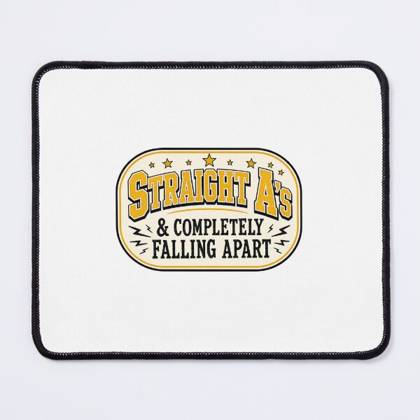 Item preview, Straight As and Completely Falling Apart Funny Student Sticker Back to School Gift designed and sold by RedRubyBubble.