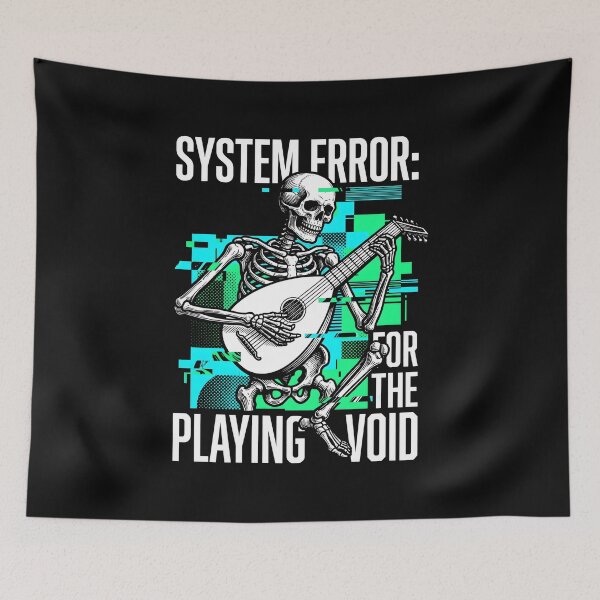 Item preview, System Error For The Playing Void - Cyberpunk Skeleton Art designed and sold by SplashTastic.