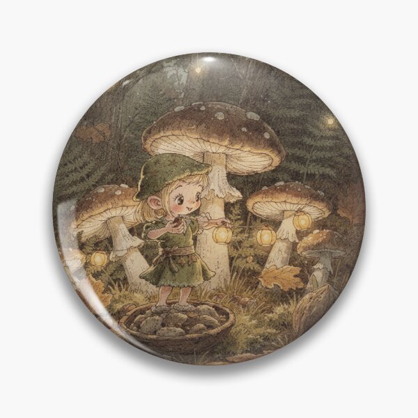 Item preview, Toadstool Sprite Hanging Paper Lanterns Storybook Art designed and sold by PictorialWhimsy.