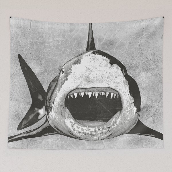 Item preview, Grey Great White Shark Open Jaws Frontal Attack designed and sold by Ghoul Enterprises.