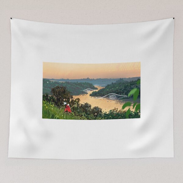Item preview, Traveler in Cape Red Facing the Golden Valley designed and sold by TeriGertrudis.