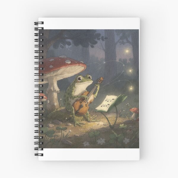Artikelvorschau, Frosch-Cellist spielt unter einem Fliegenpilz – Bilderbuchkunst entworfen und verkauft von PictorialWhimsy.