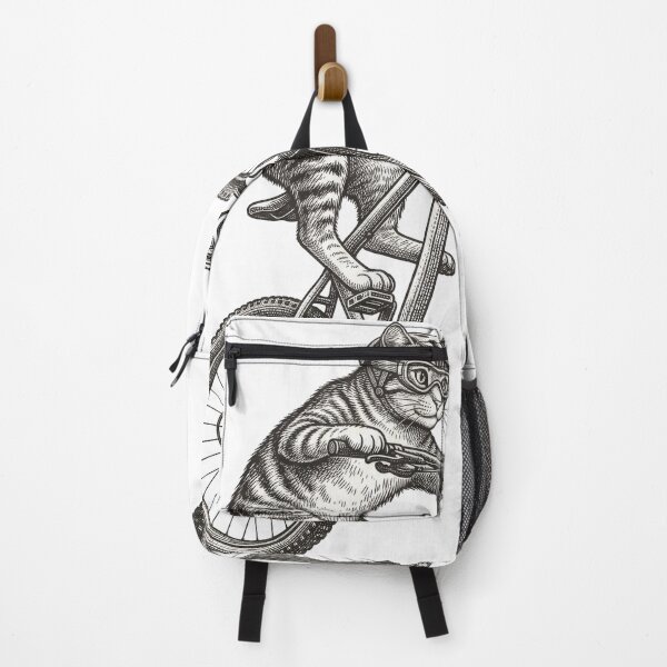 Item preview, Cool Cat Riding Mountain Bike Vintage Engraving Style - Biking Kitty Cycling Graphic designed and sold by seven things shop.