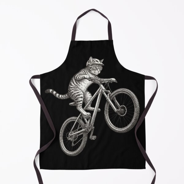 Item preview, Cool Cat Riding Mountain Bike Vintage Engraving Style - Biking Kitty Cycling Graphic designed and sold by seven things shop.