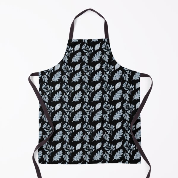 Item preview, Black Slate Blue Leaf Pattern | Moody Gothic Botanical Art designed and sold by Jyoti Digital Artist.