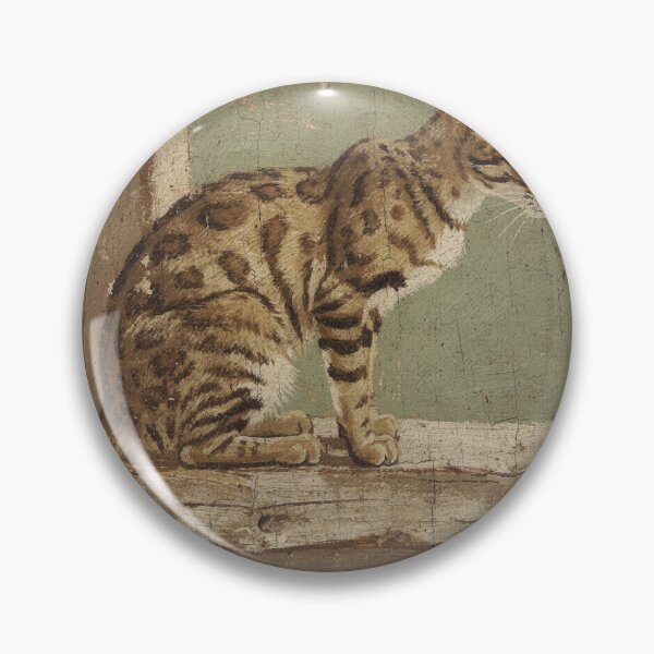 Item preview, Bengal Cat Plotting on a Windowsill Folk Art designed and sold by PictorialWhimsy.