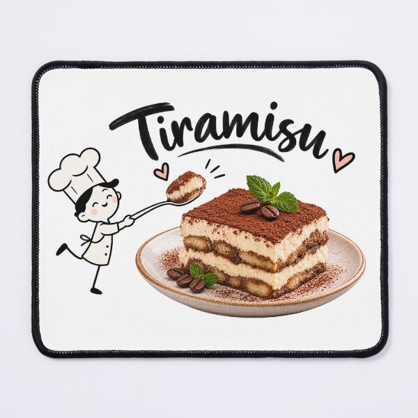 Item preview, Tiramisu Dessert Cute Chef Illustration designed and sold by ArtNova17.