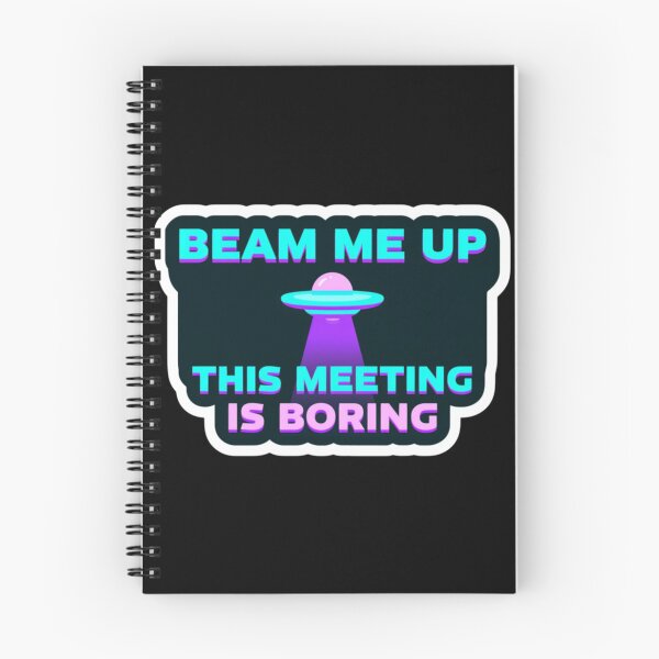 Item preview, Beam Me Up — Funny UFO Sticker Saying "This Meeting Is Boring" for Office and Remote Work designed and sold by KanDa-Shop.