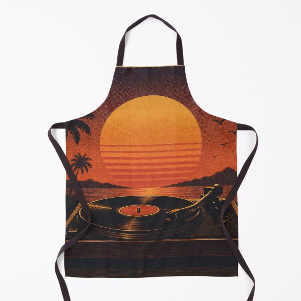 Item preview, Vintage Vinyl Record Sunset – Retro Turntable Music Poster designed and sold by GrafiXT.
