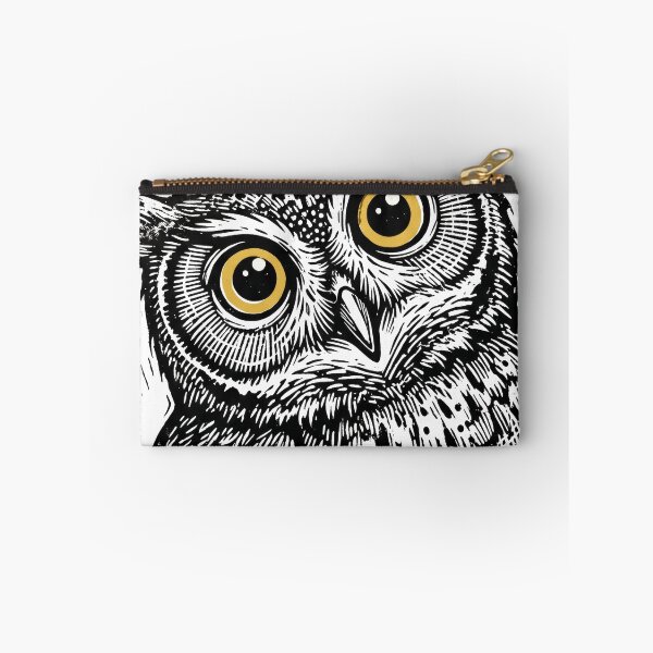 Item preview, Vintage Woodcut Owl Portrait - Detailed Black and White Bird Illustration designed and sold by seven things shop.