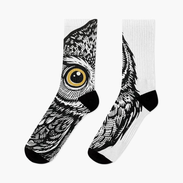 Item preview, Vintage Woodcut Owl Portrait - Detailed Black and White Bird Illustration designed and sold by seven things shop.