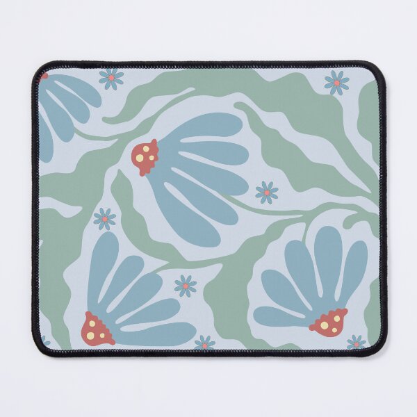 Item preview, Vintage large and small blue daisies designed and sold by 247DesignStudio.