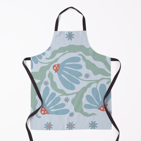 Item preview, Vintage large and small blue daisies  designed and sold by 247DesignStudio.