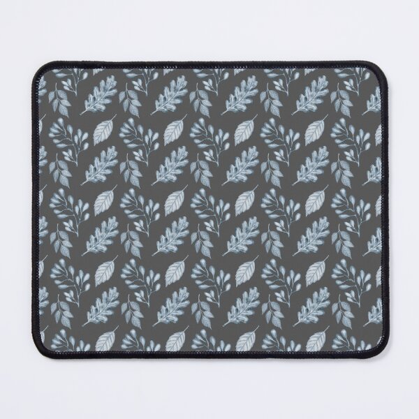 Item preview, Charcoal Grey Blue Leaf Pattern | Muted Aesthetic Botanical Art designed and sold by Jyoti Digital Artist.