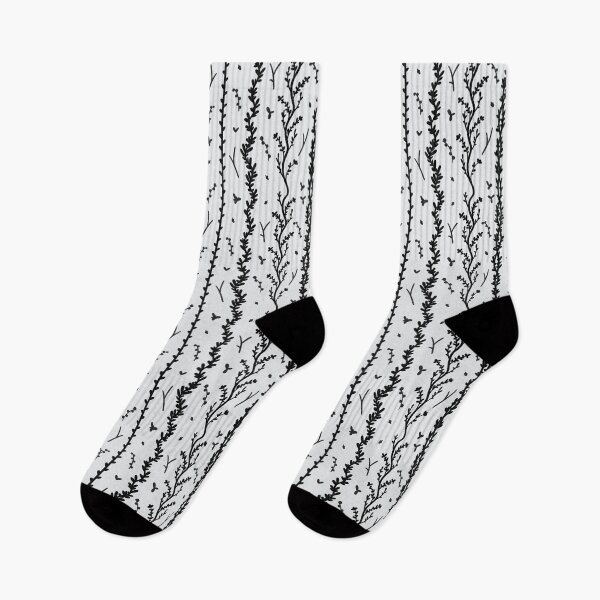 Item preview, Black plants minimalistic pattern designed and sold by feannaart.