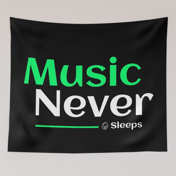 Item preview, Music Never Sleeps designed and sold by TheFineShirt.