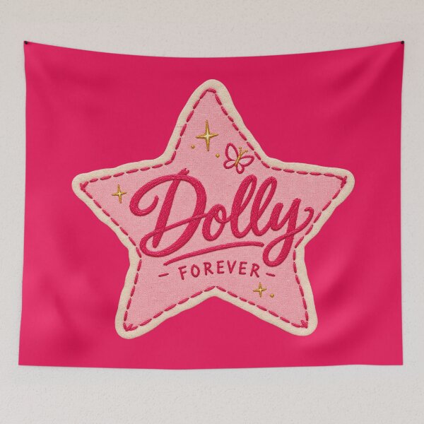 Item preview, Dolly Forever. Pink Western Star Embroidered Tribute.  designed and sold by CoCoArt-Ua.