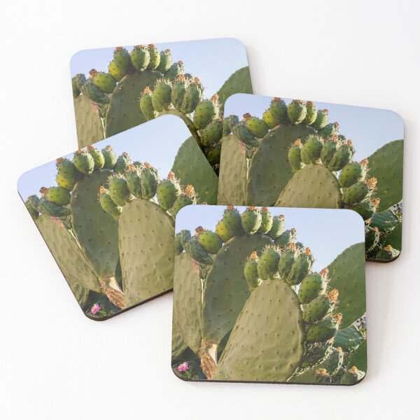 Item preview, Prickly Pear Cactus with Fruit and Pads In Sunny Urban Garden Landscape designed and sold by Nmallia.