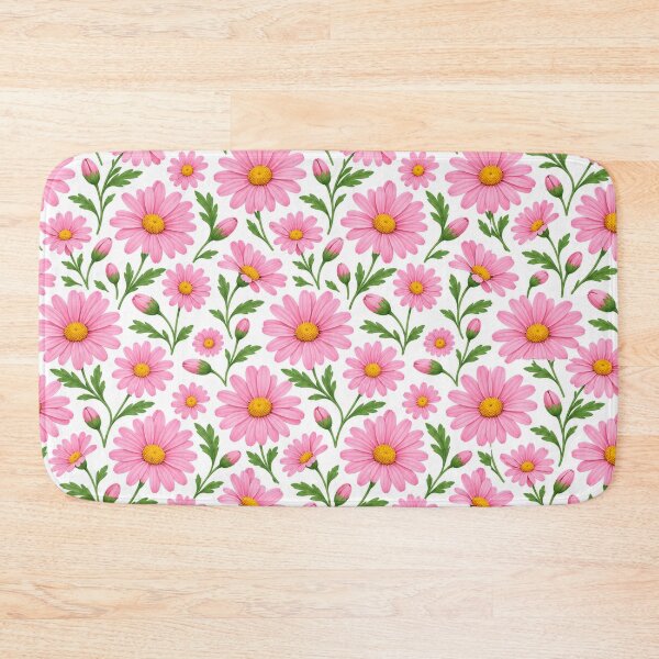 Item preview, Pink Daisy Floral Botanical Pattern designed and sold by SeJaa.