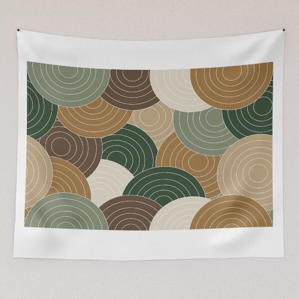 Item preview, Colorful circle pattern featuring circles in various sizes and vibrant colors arranged in a playful and modern composition. designed and sold by Line-Aura.