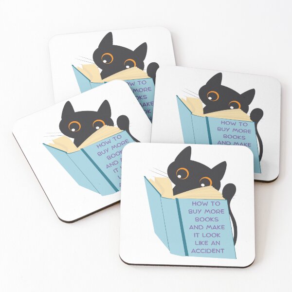 Item preview, How To Buy More Books Kitty designed and sold by Kit Barrie Creations.