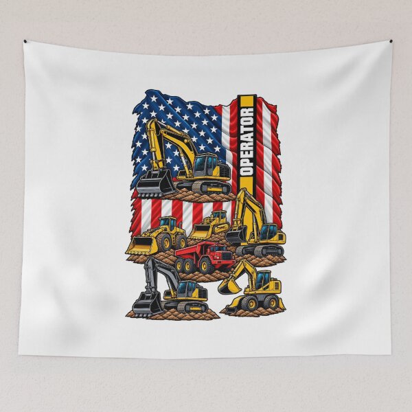 Item preview, Operator Heavy Equipment American Flag designed and sold by mobsture.