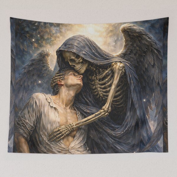Item preview, The Kiss of Death Painting – Gothic Romantic Art designed and sold by GalleryKauffeld.