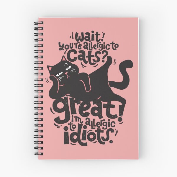 Item preview, Funny Cat Allergic To Idiots Sarcastic Quotes designed and sold by Vicky021.