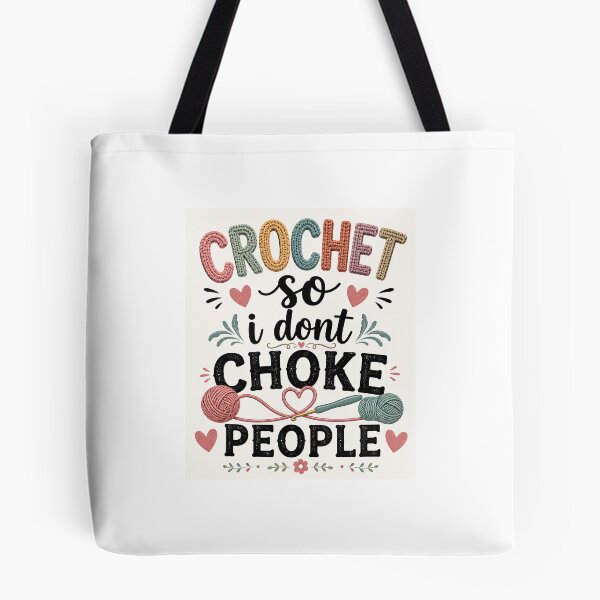 Item preview, Crochet So I Don't Choke People Funny Crochet Lover Gift designed and sold by MalickaArt.