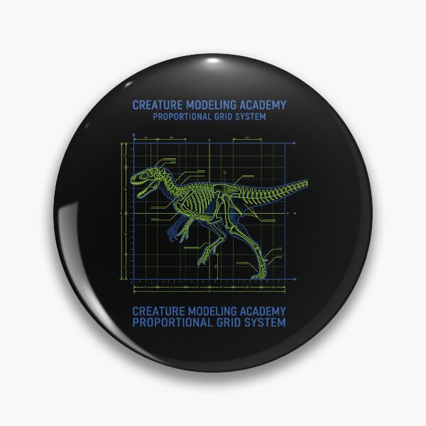 Item preview, Theropod Grid System - Dinosaur Blueprint Art designed and sold by SplashTastic.