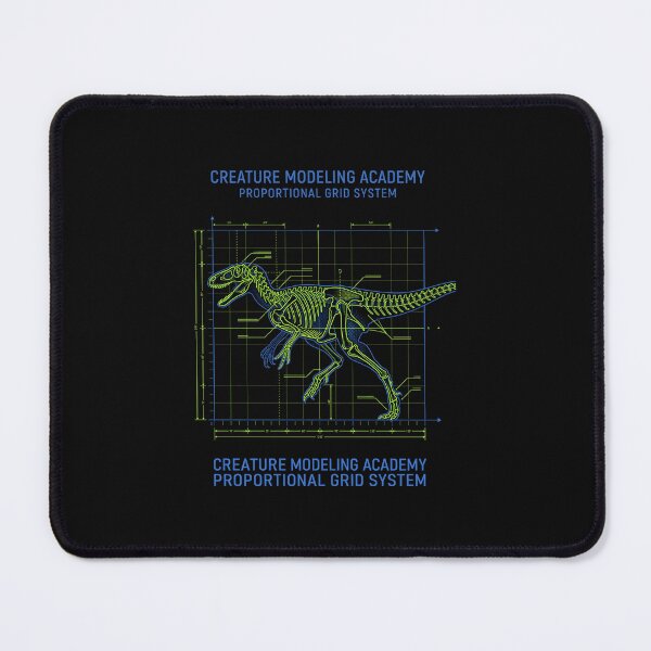 Item preview, Theropod Grid System - Dinosaur Blueprint Art designed and sold by SplashTastic.