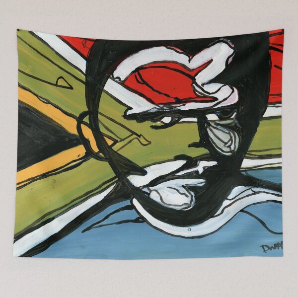 Item preview, Rainbow Nation Icon – South Africa Art Brut Portrait by Dwaalhaas designed and sold by Dwaalhaas.com.