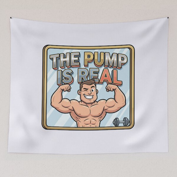 Item preview, Hilarious "The Pump Is Real" Bodybuilding Meme! designed and sold by pradeepvisuals.