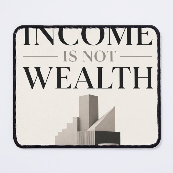 Item preview, INCOME IS NOT WEALTH — Minimalist Editorial Finance Poster designed and sold by Zaramodo.