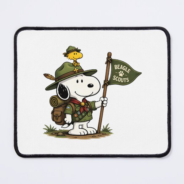 Item preview, Cute Cartoon Beagle And Yellow Bird Camping Adventure Retro Comic Art | ⭐⭐⭐⭐⭐ designed and sold by echohashtag.